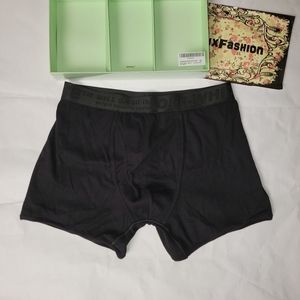 New Black Industrial Logo Tape Boxers Short Briefs underwear